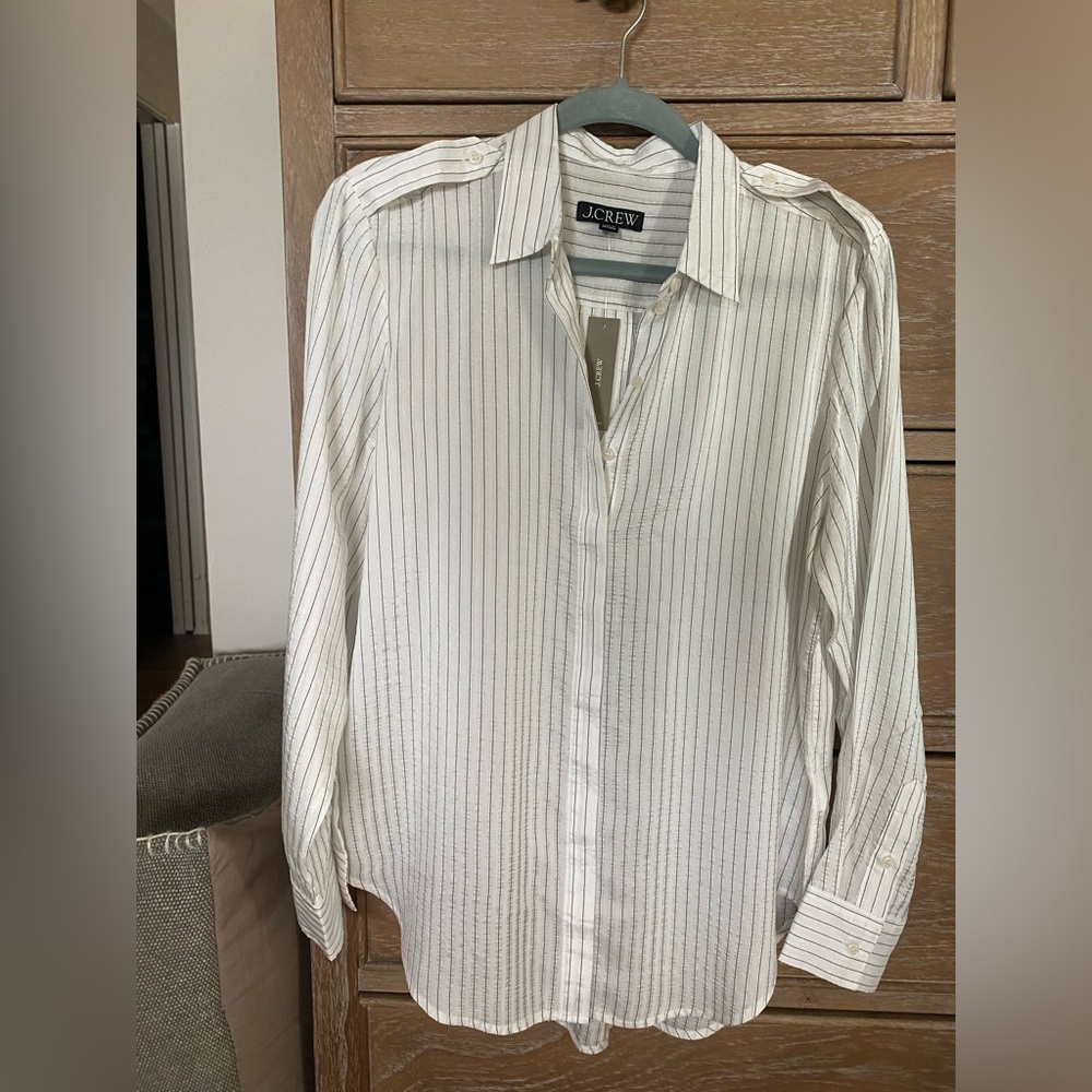 J Crew women’s button down shirt.